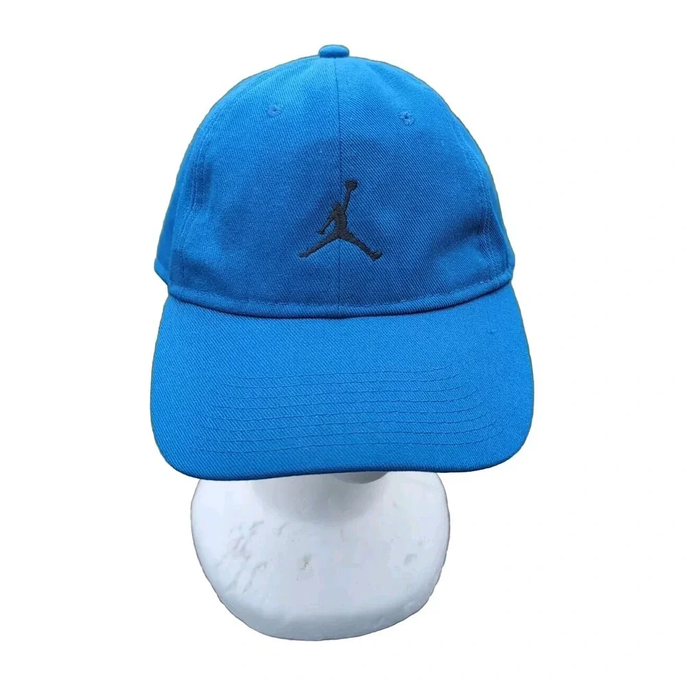 Air Jordan Hat Men Blue Metal Logo Jumpman Snap Back Cap‎